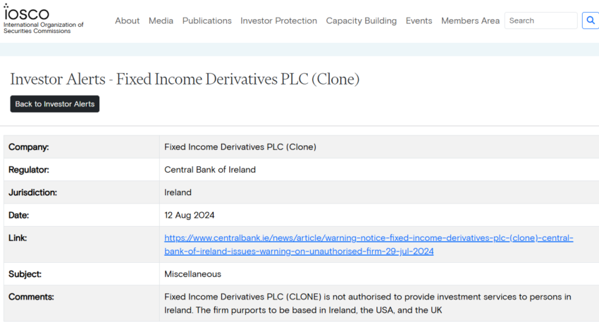 Fixed Income Derivatives PLC Review